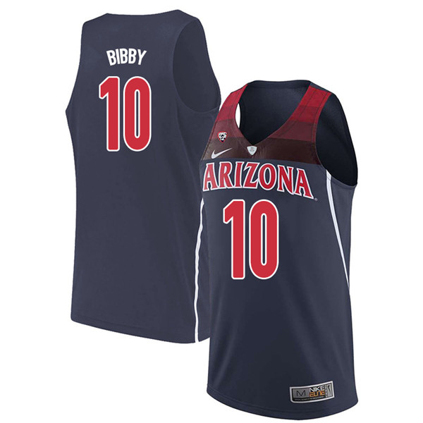 2018 Men #10 Mike Bibby Arizona Wildcats College Basketball Jerseys Sale-Navy